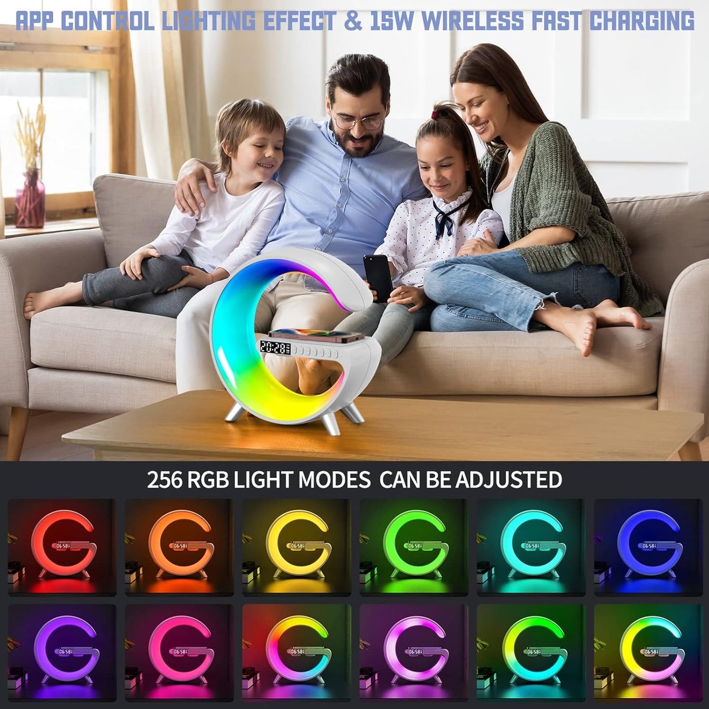 Digital Led Wireless Charger Speaker