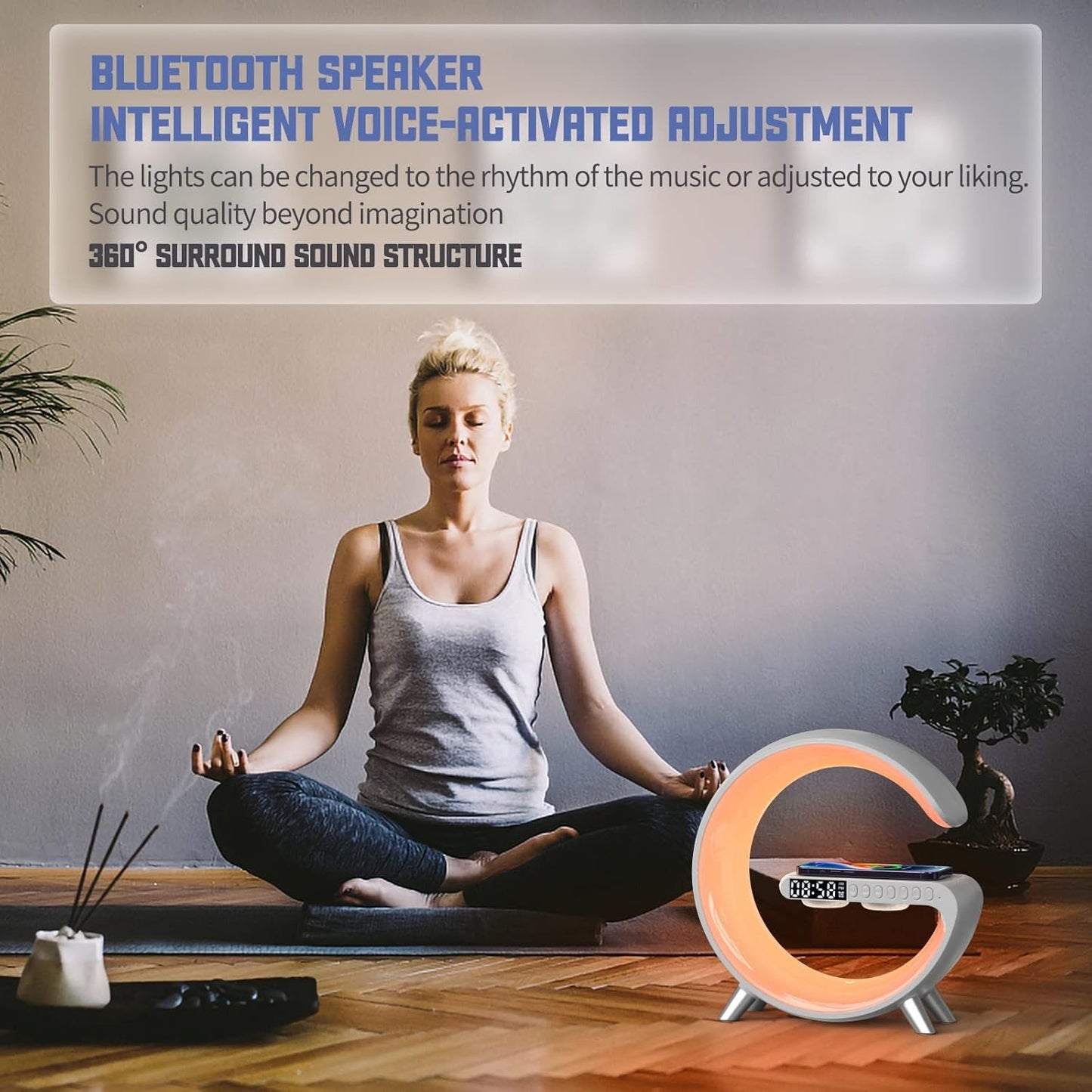 Digital Led Wireless Charger Speaker